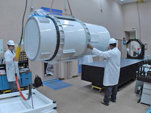 RCOS 34 inch (0.86m) undergoes optical testing at Vandenberg AFB